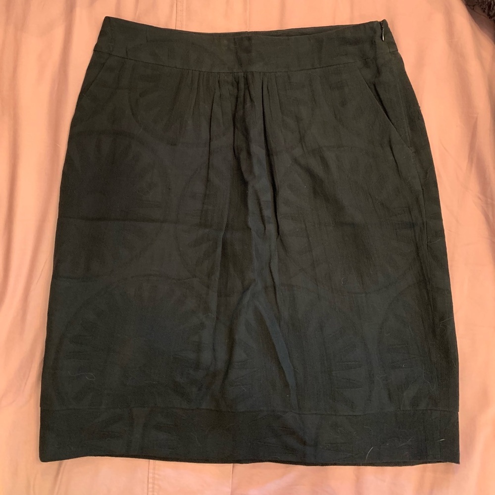 Yigal Azrouel Black embroidered cotton skirt